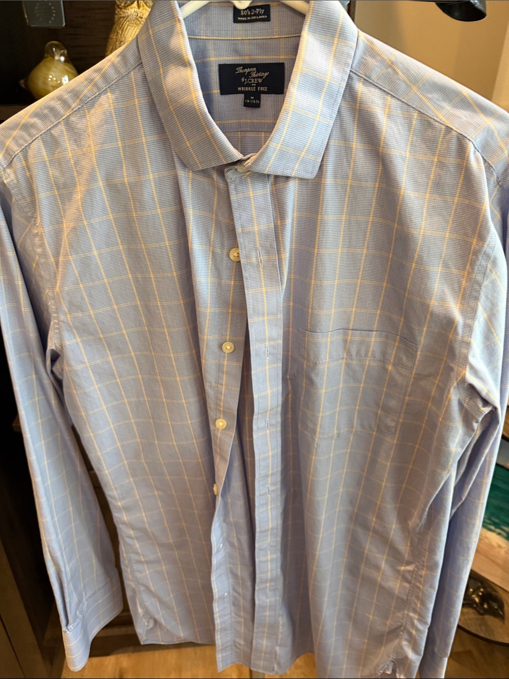 J. Crew Light Blue Plaid Thompson shirts Shirt size medium M